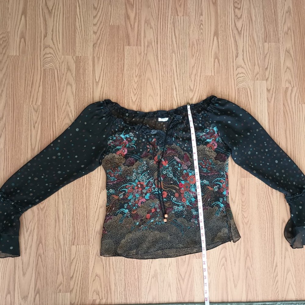 Devan Sheer Floral Blouse